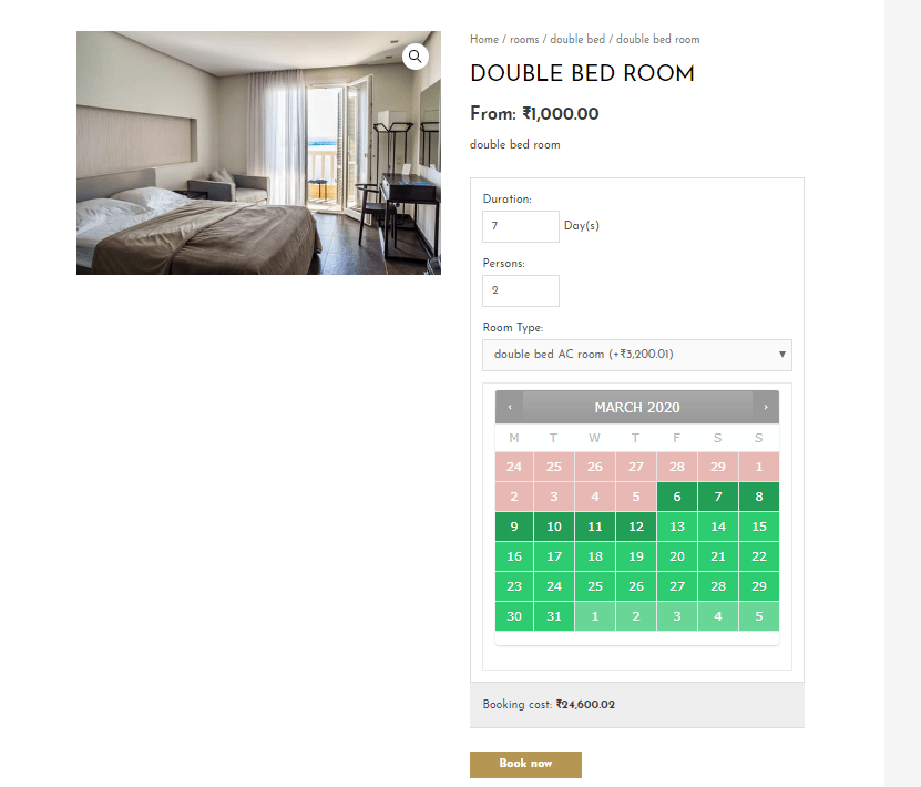 How to create Cot basis room booking site using WooCommerce Bookable