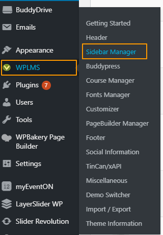 wplms-sidebarmanager