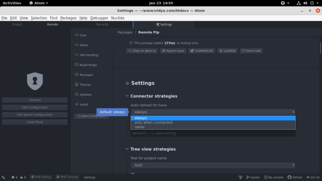 auto upload on save in Atom